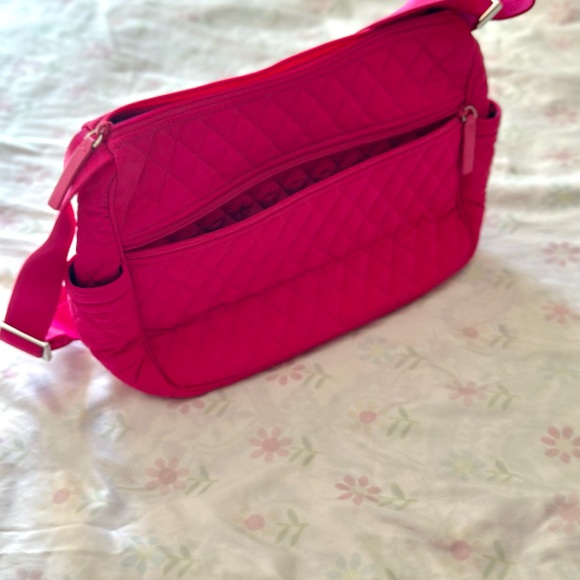 Hot Pink Quilted Crossbody Bag - Picture 3 of 9
